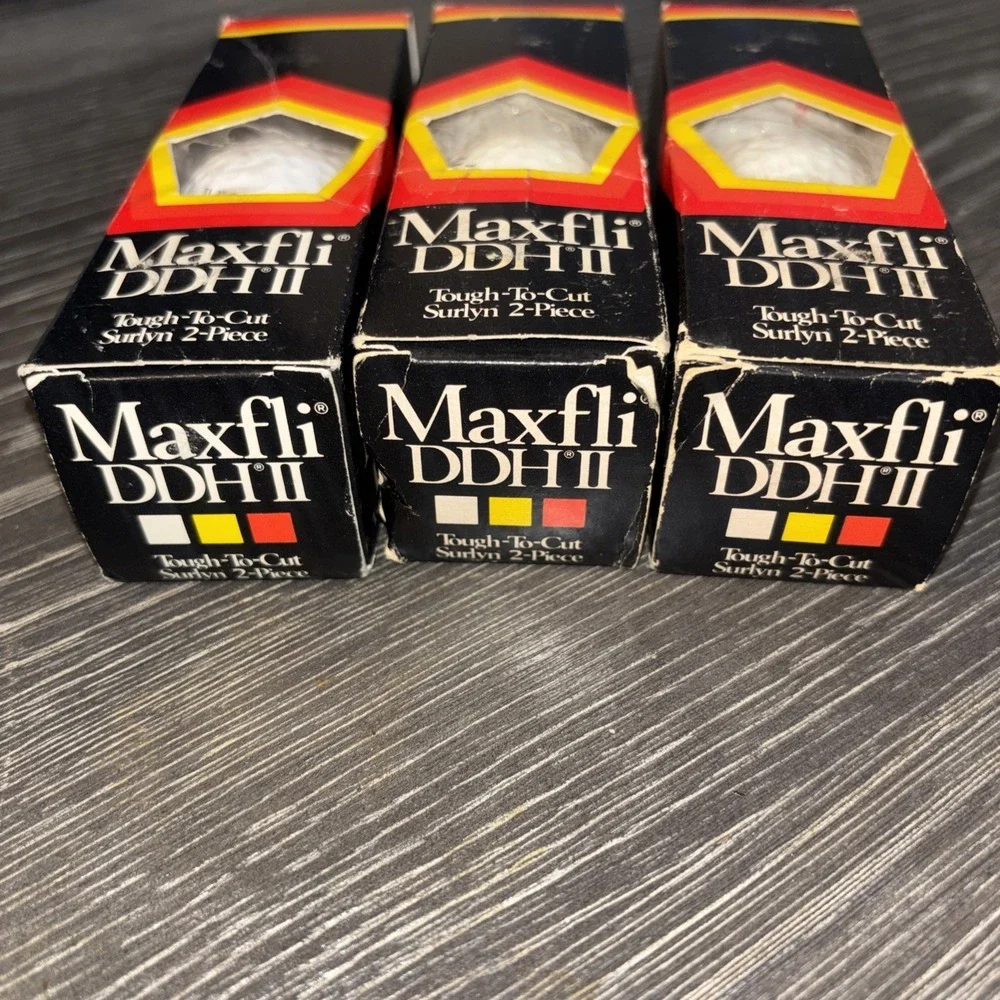 Vintage‎ Maxfli DDH2 DDH ll White Golf Balls 8 total - 1Tough to Cut Surlyn